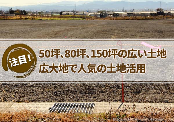 50坪 80坪 150坪の広い土地 広大地 で人気の土地活用